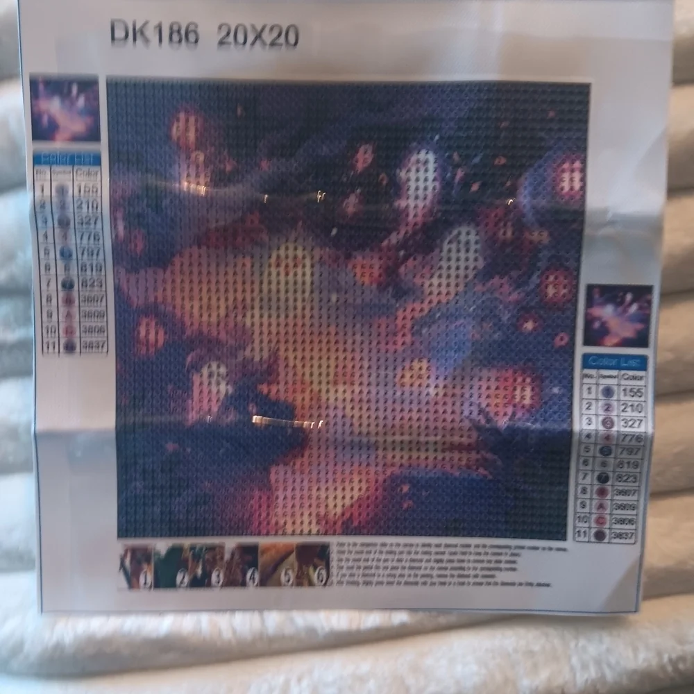 20x20 Diamond Painting Kit Ghosts Flying Through Galaxy
